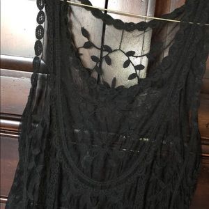 Lacy black tank top!